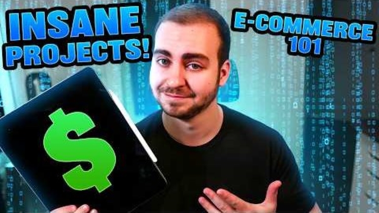 Man holding tablet with dollar sign, text around him.