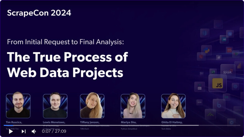 ScrapeCon 2024: Web Data Projects Webinar Panelists.