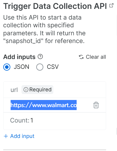 Add your url to the request builder