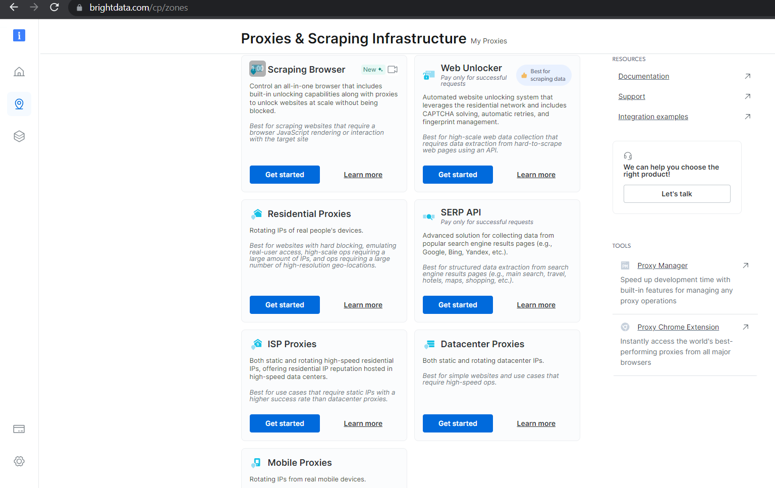 Bright Data's proxy services for seamless data scraping