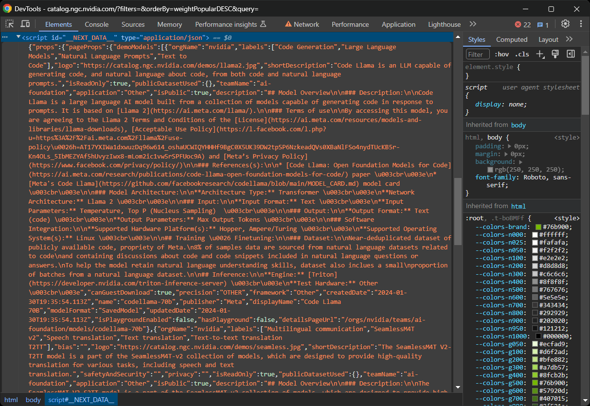 Finding the __NEXT_DATA__ ID