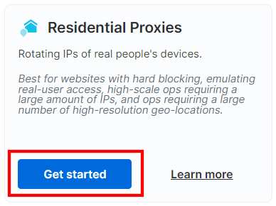 Getting started with residential proxies