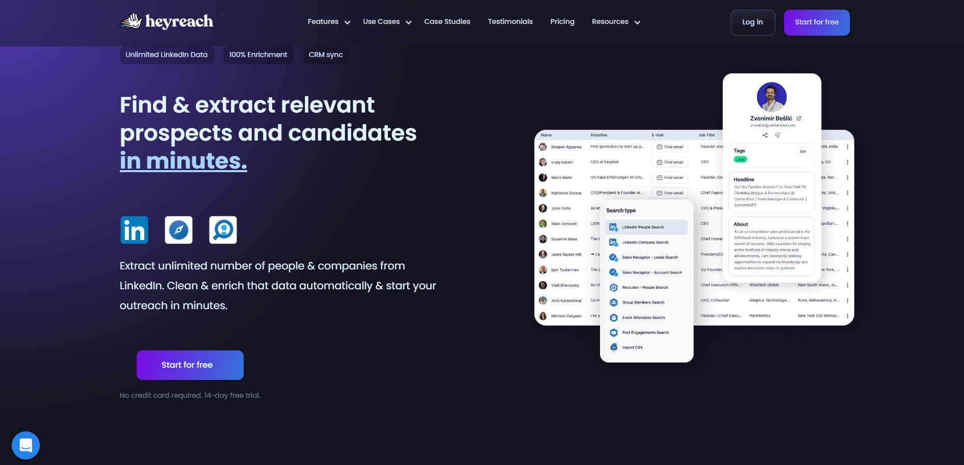 HeyReach LinkedIn scraper