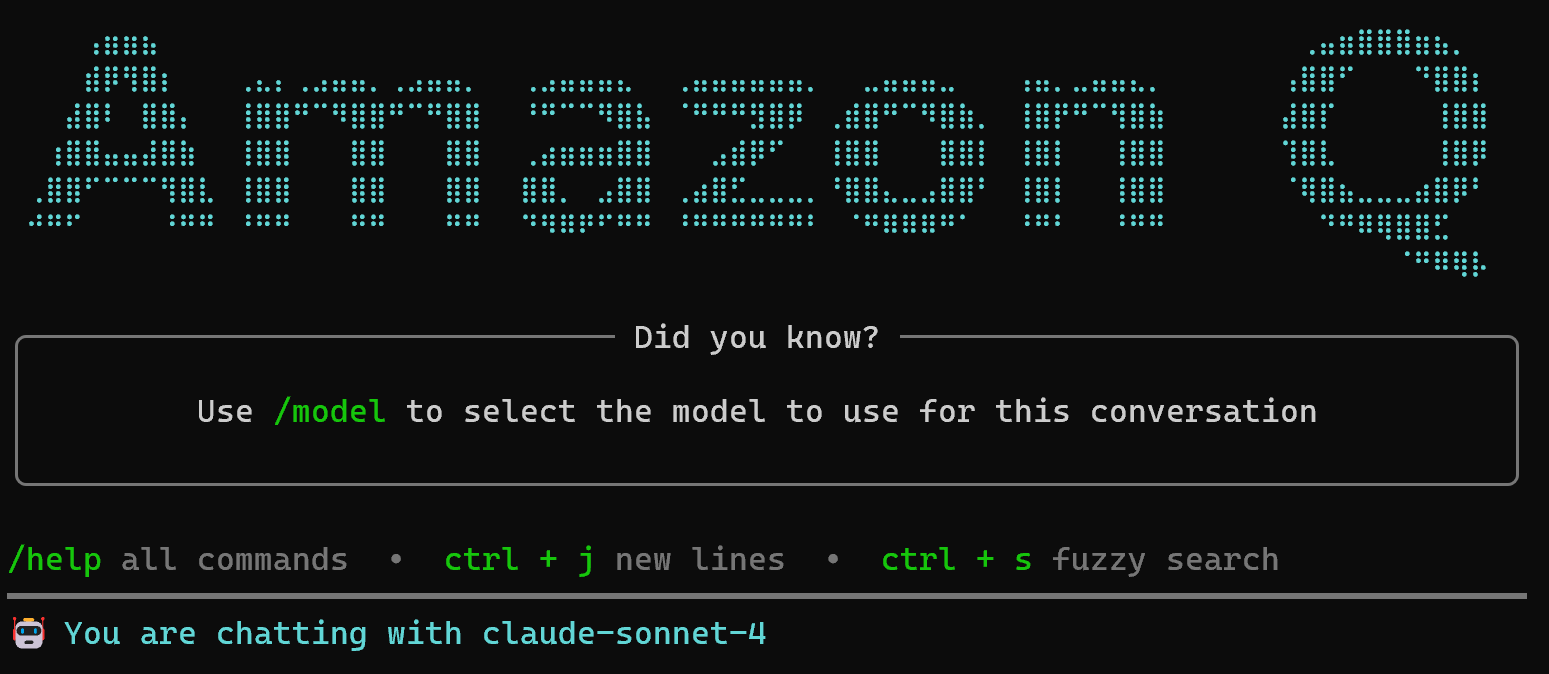 The Amazon Q CLI in action