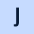 Letter 'J' on a light blue background.