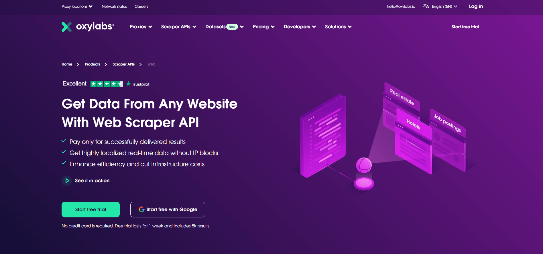 Oxylabs LinkedIn scraper API