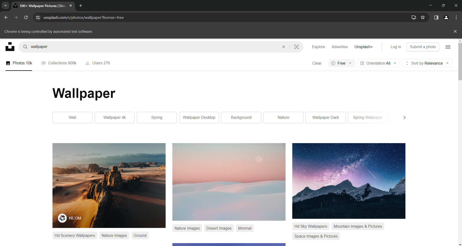 Page shown for a fraction
