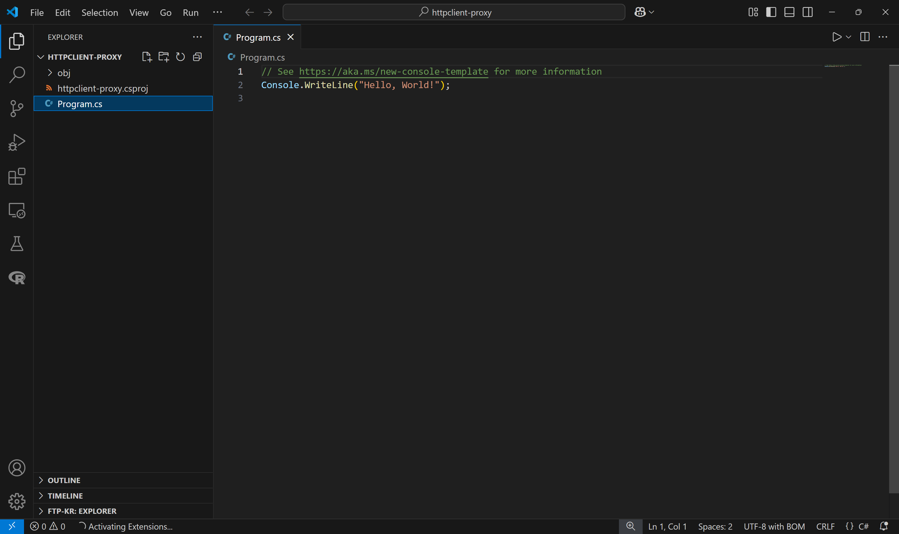 Program.cs in your C# Project