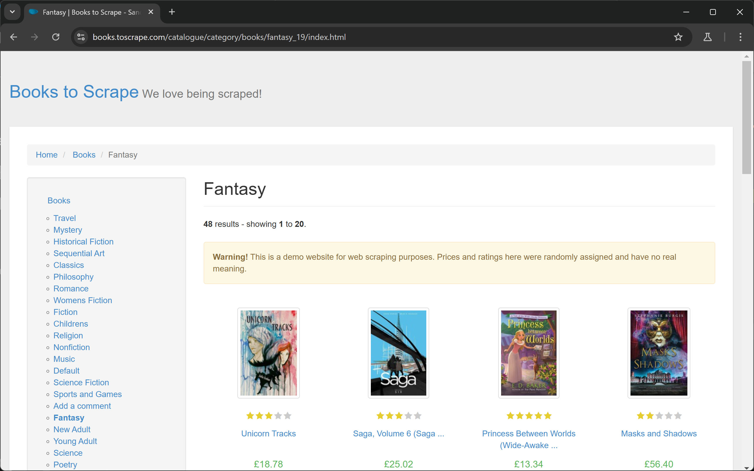 The Chromium browser window opened by Playwright