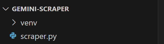The file structure of the Gemini-Powered Scraper