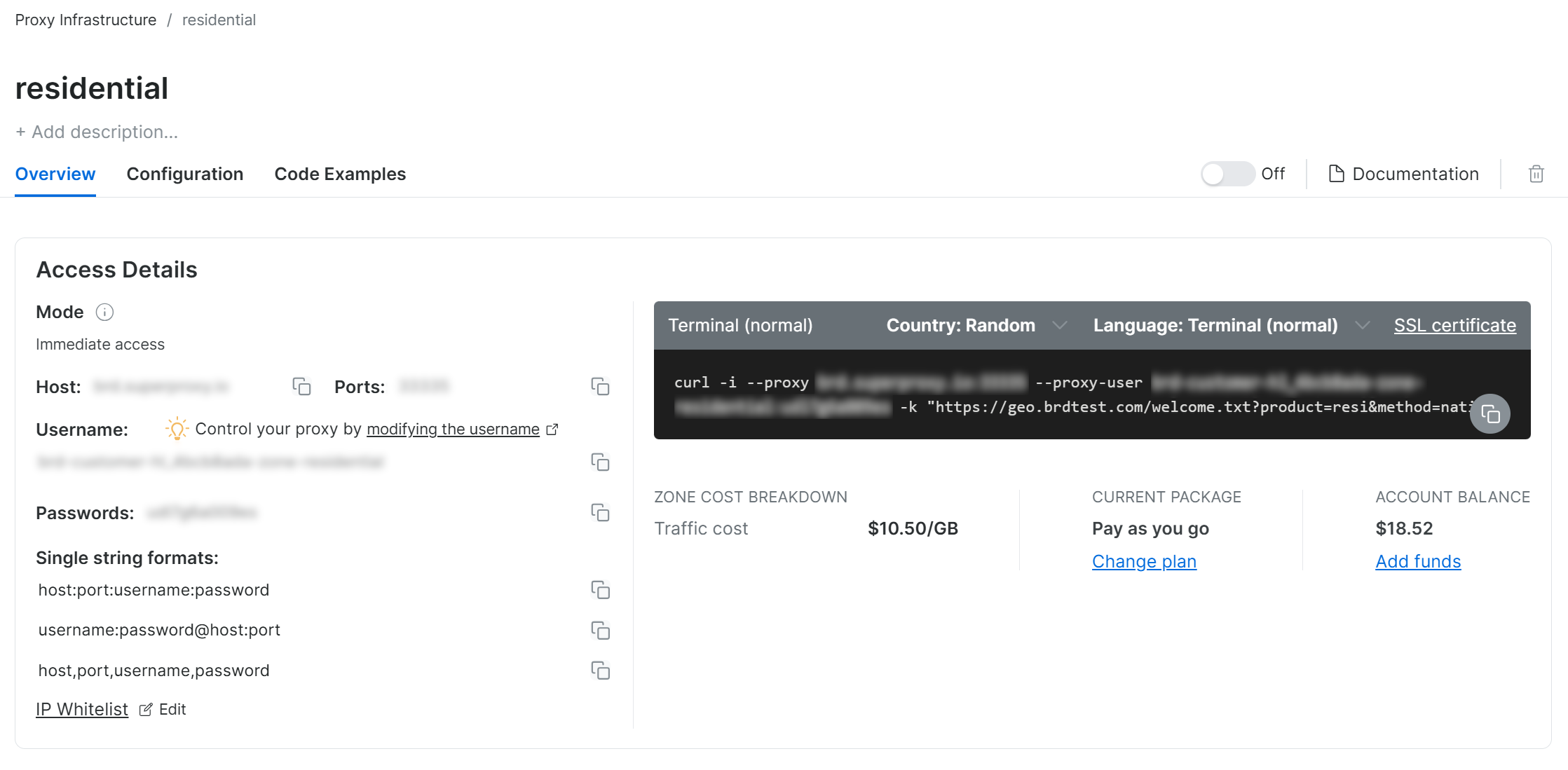 The “residential” page